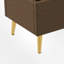 Upholstered Storage Bench With Gold Metal Legs-637393184