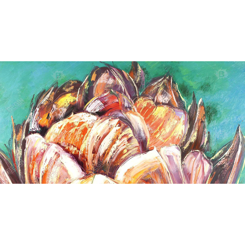 Abstract double tulips flower - 15.75"x31.50" Desk mat