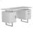 White High Gloss 2-Drawer Computer Desk