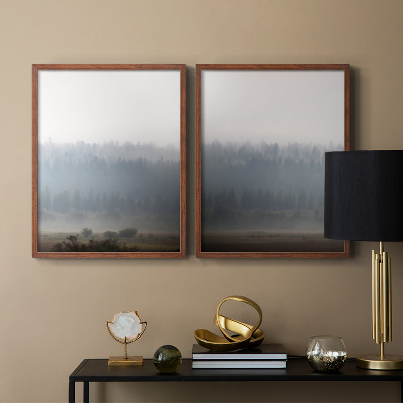 «Morning Glow I», reproduction encadrée de qualité supérieure - prête à être accrochée - aucun clou requis - aucun clou requis