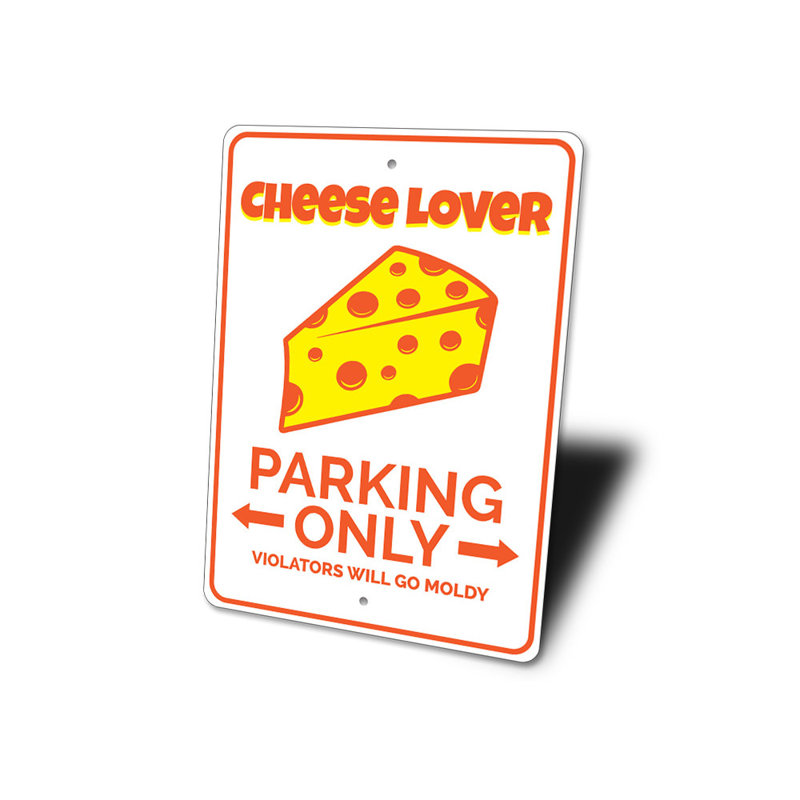 Enseigne en aluminium «Cheese Lover», H 18 po x l 12 po x P 0,06 po