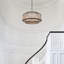 Lustre cylindrique à 5 niveaux avec abat-jour en rotin tissé à la main Solara 22 pouces