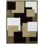 Tapis géométrique vert / beige-17430003