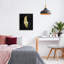 Plume sur cadre flottant noir, design par Kim Allen-447040873-447040872