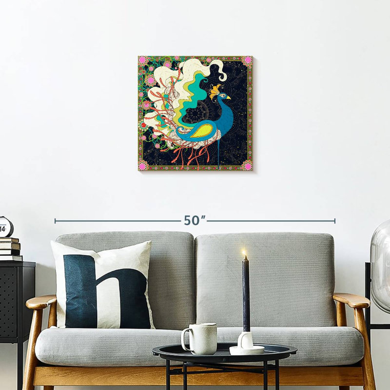 Brampt Charming Blue Peacock, 20'' H x 20'' W