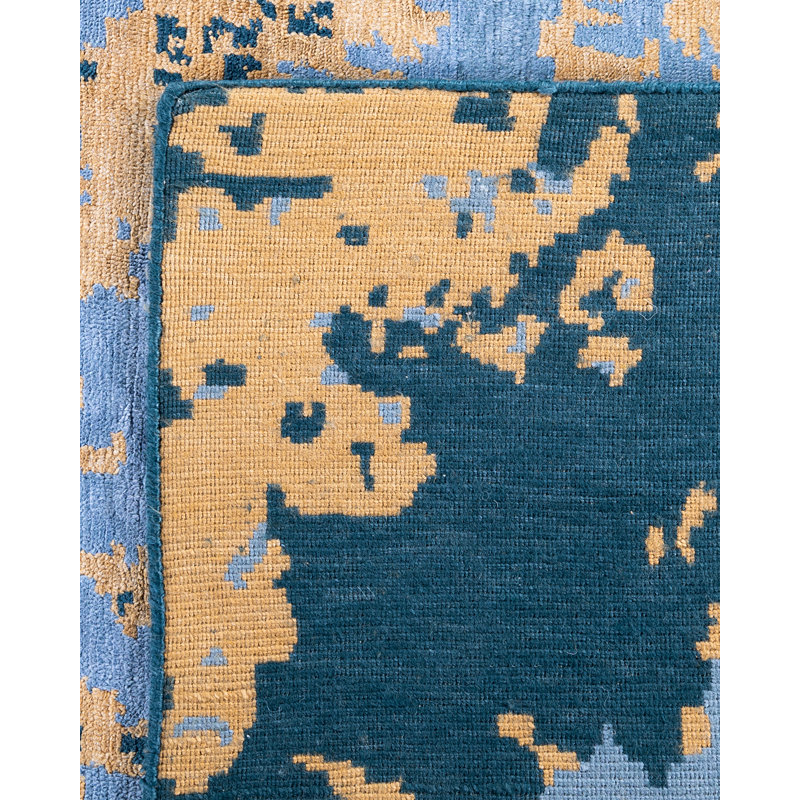 Overdyed One-of-a-Kind Rectangle 8'10" X 11'9" Hand Knotted Area Rug
