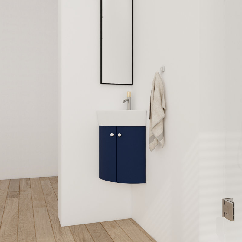 Eriika 13.14'' Single Bathroom Vanity with Ceramic Top