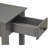 Grey Accent Table With Bottom Shelf