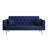 71-inch convertible love seat sofa, American retro blue velvet material, suitable for small living room, bedroom, office-1736278763-1710909979