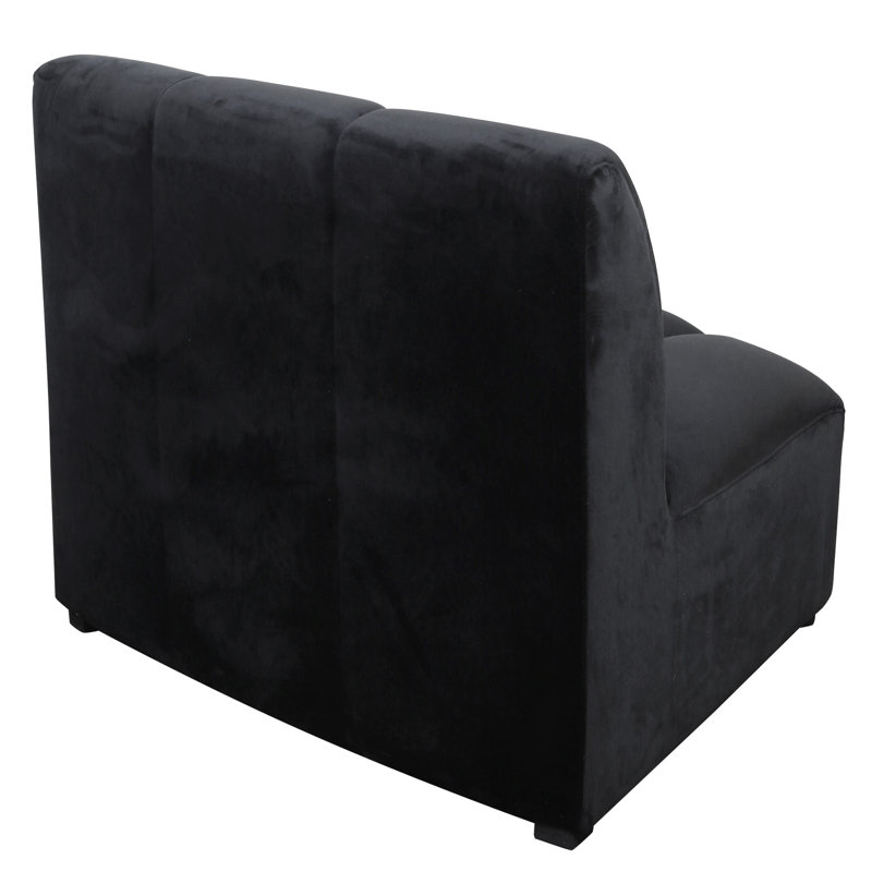 Canapé modulaire Ryell, Velours noir