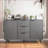 Sideboard Buffet Cabinet with 3 Drawers &amp; 2 Doors, 47.2" Slate Gray Particle Board Storage Cabinet | Living Room | Traditional-1632742786