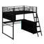 Lit mezzanine en métal avec bureau Aryela