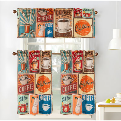 Fresh Brew Cucina Kitchen Curtain Set