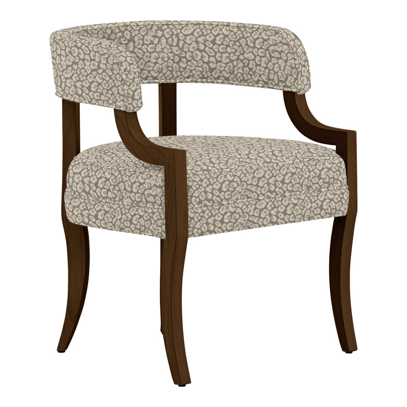 Otisco By Thom Filicia Upholstered Arm Chair, Nadia Parchment, Havana