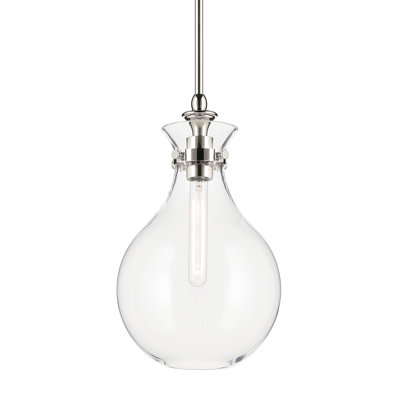Luminaire suspendu 1 lumière avec verre opale