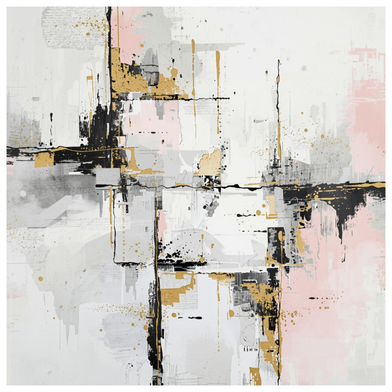 Rideaux de douche Abstract Gold, L 70 po x H 84 po