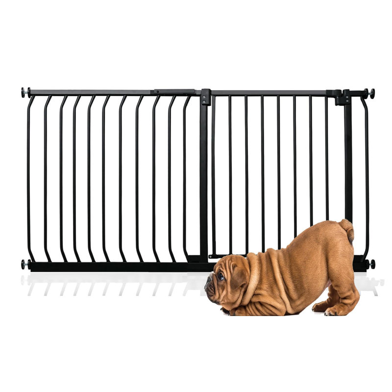 Metal Pressure Mounted Pet Gate, 134cm - 143cm, Black