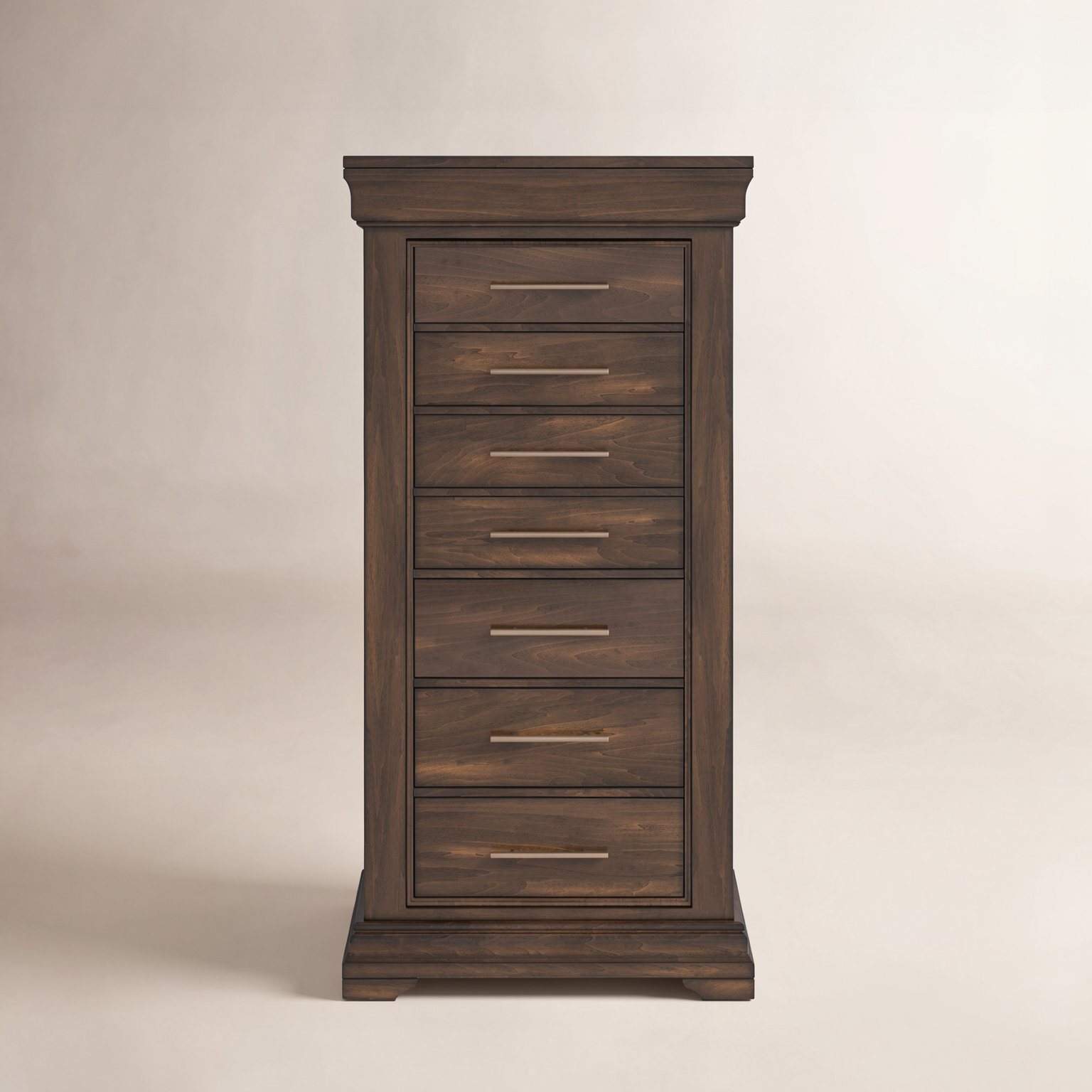 Gerardo Jewelry Armoire with Mirror, Dark Walnut