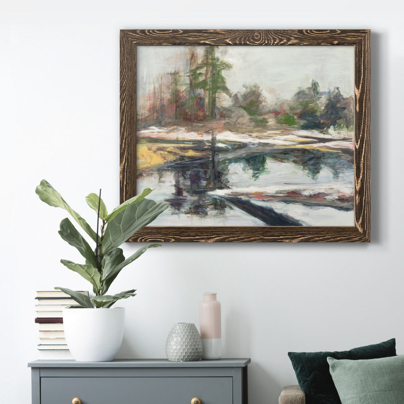 «Quiet Reflection», reproduction sur toile encadrée, H 20 po x l 17 po x P 1,5 po, Cadre noyer
