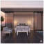 Ensemble de conversation de patio 3 pièces en aluminium 3 pièces, canapé d'extérieur 5 places avec coussins gris clair épais et structure blanche et table basse-821615562