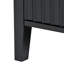 Armoire en bois avec motif ondulé, poignées en métal, pour rangement à la maison, buffet d'appoint en bois massif noir,