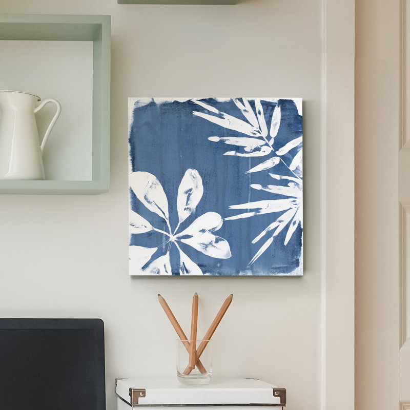 « tropical indigo expositions iii »-reproduction d’art sur toile tendue, H 24 po x l 24 po x P 1 po
