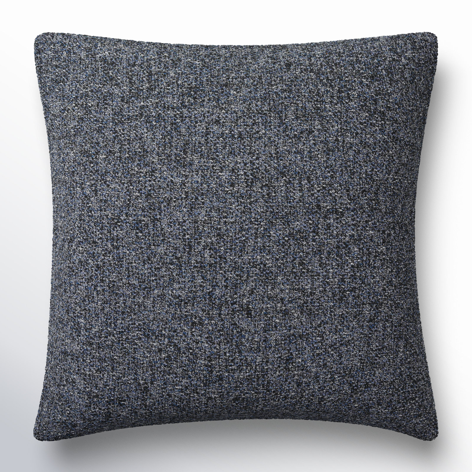 Amalfi Boucle Throw Pillow, Polyester/Polyfill, 22" x 22", Ink Blue