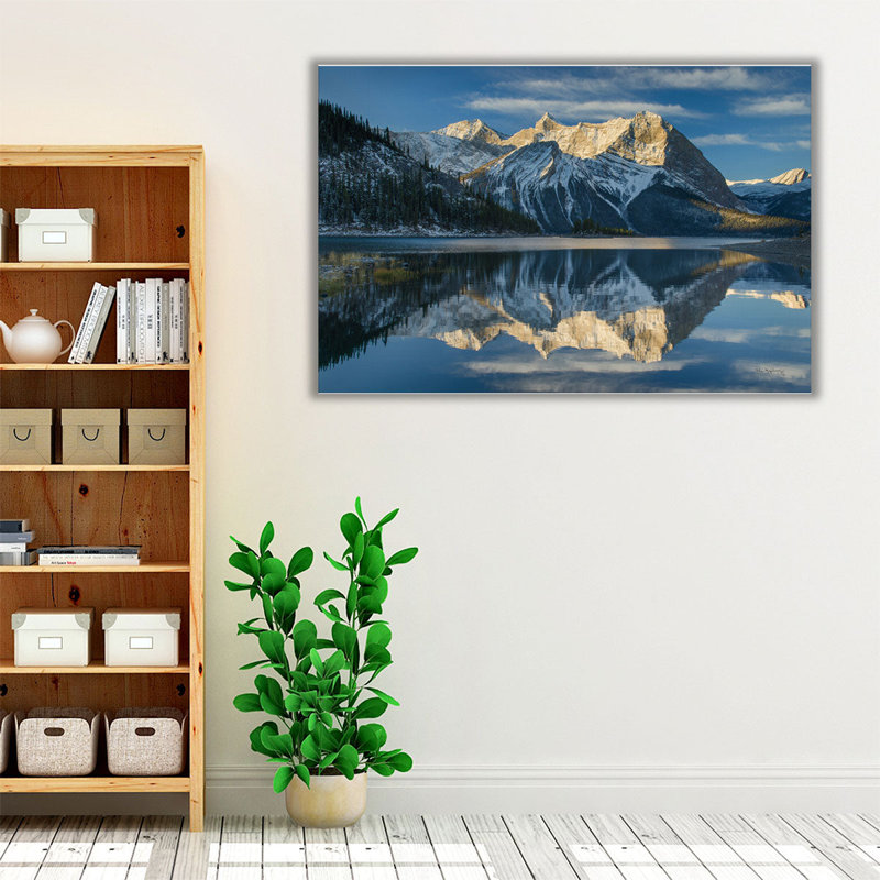 Kananaskis Lake Reflection - Canvas Print Wall Art, 32" H x 48" W
