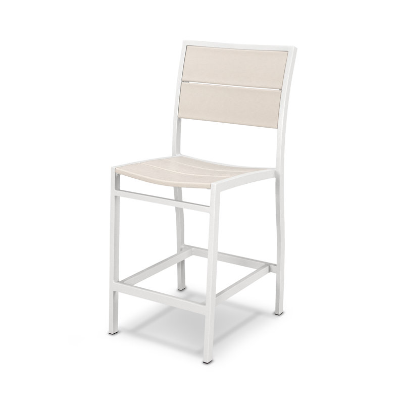 Chaise d'appoint POLYWOOD Surf City, Blanc texturé / Château de sable