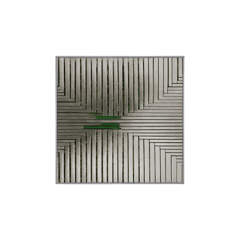 Tapis gris soyeux et moelleux, Carré 5 pi