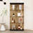 Tawny  Glass Display Cabinet 4 Shelves With Door-1593016167