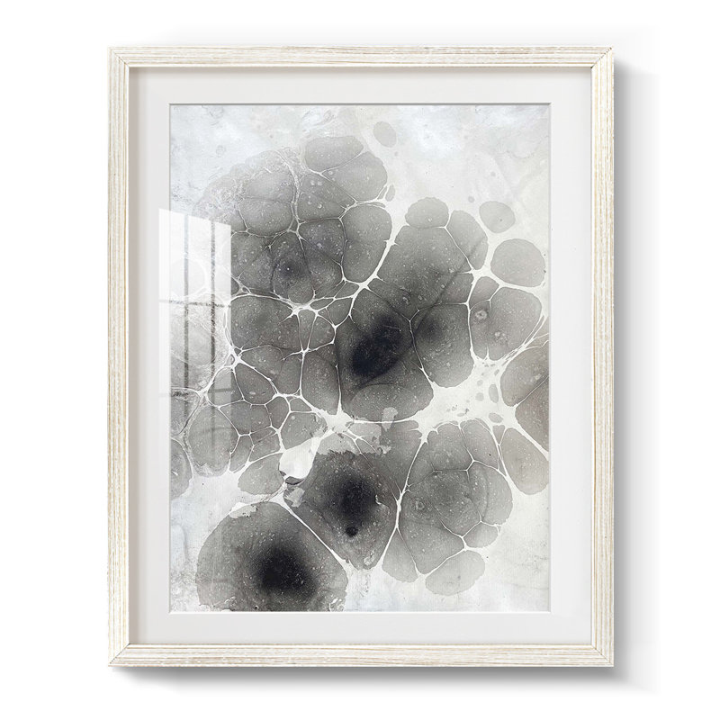 Marbrage - impression encadrée, Blanc, H 28,5 po x l 20,5 po