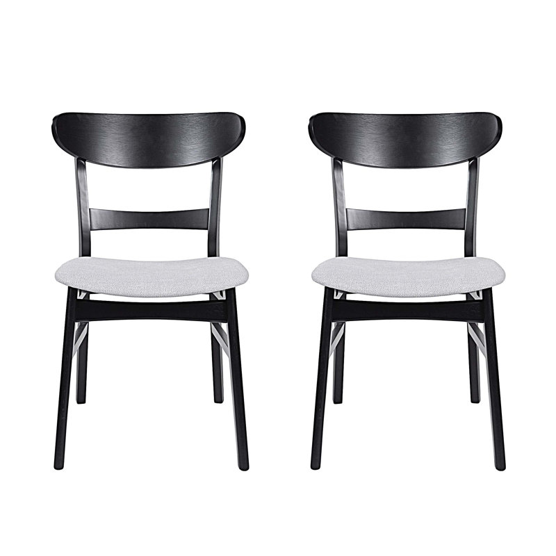Chaise de salle à manger moderne, ensemble de 2, pour salle à manger, Beige