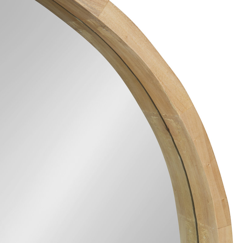 Loftis Solid Wood Mirror, Natural, 22" x 22"