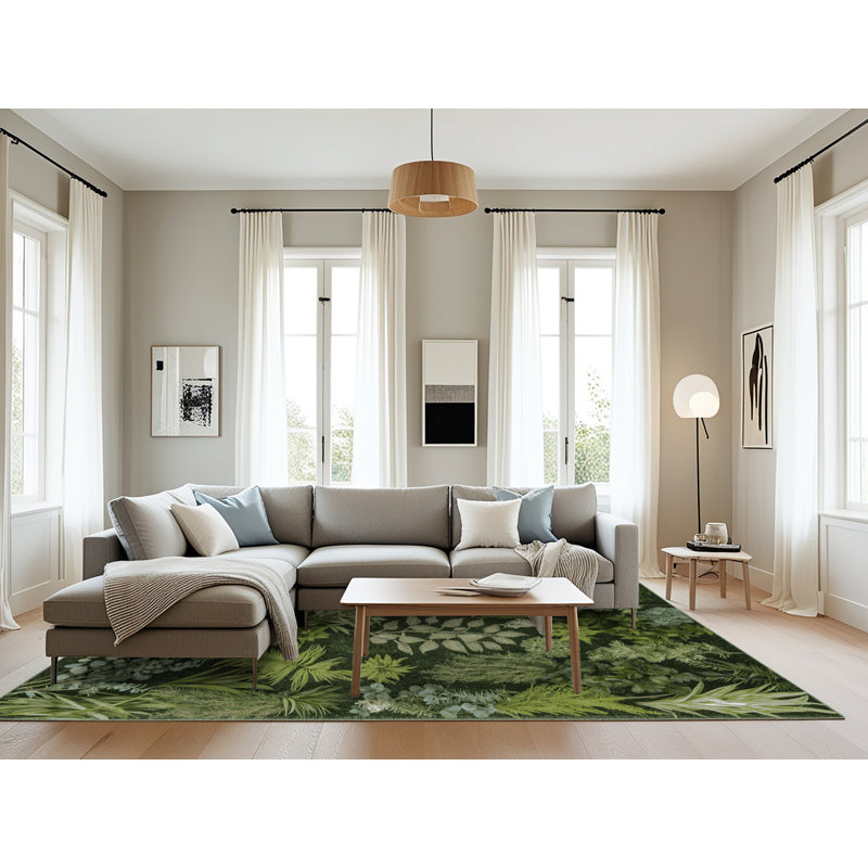 Tapis vert lavable à la machine, Rectangle 8 pi x 12 pi