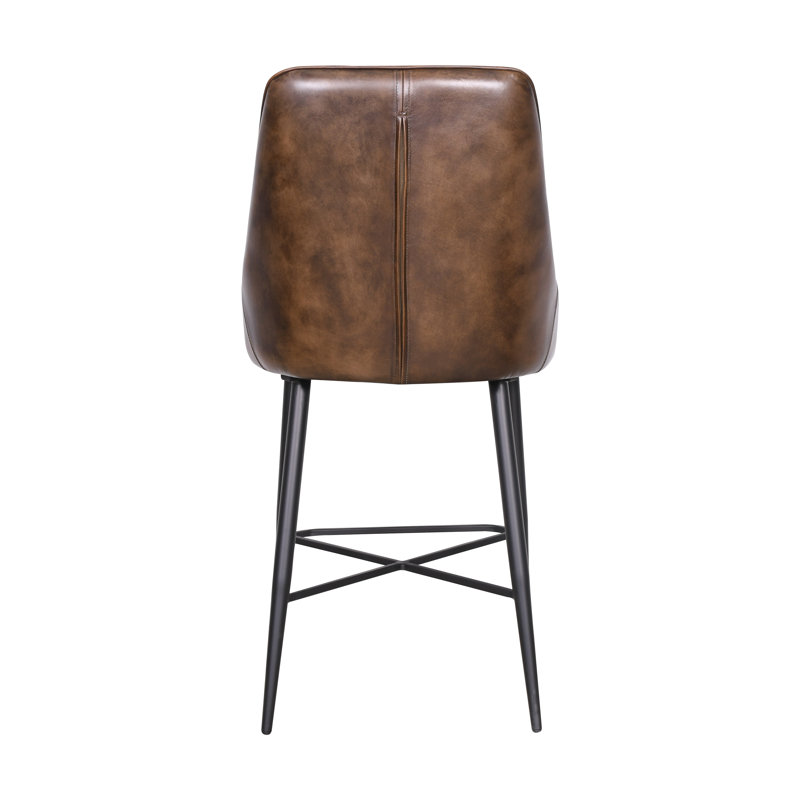 Wendee Upholstered Counter Stool with Metal Frame