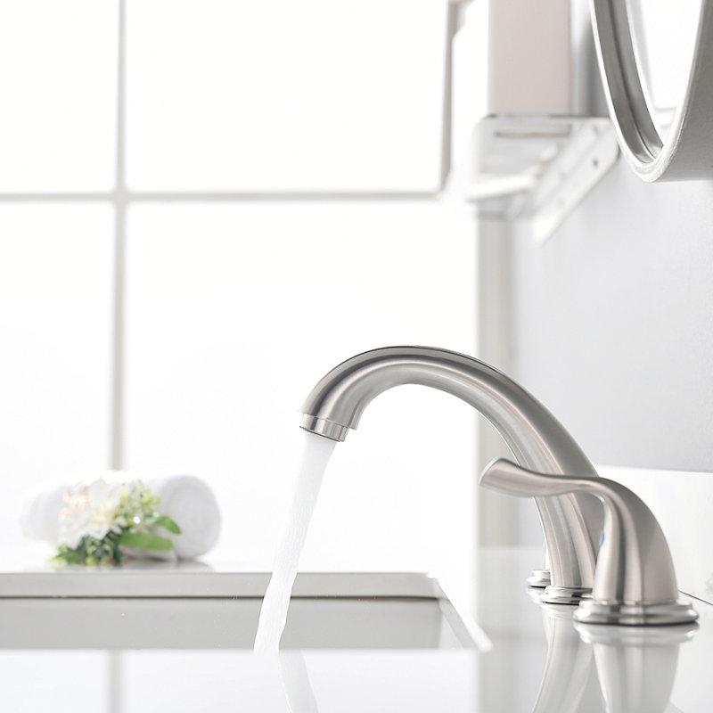 NO Widespread 2-handle Bathroom Faucet with Drain Assembly