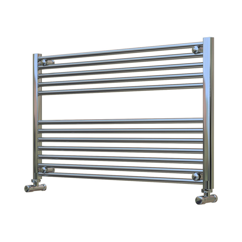 Shaunna Straight Towel Rail Heated Towel Rails, Chrome, 60cm H x 100cm W x 3cm D