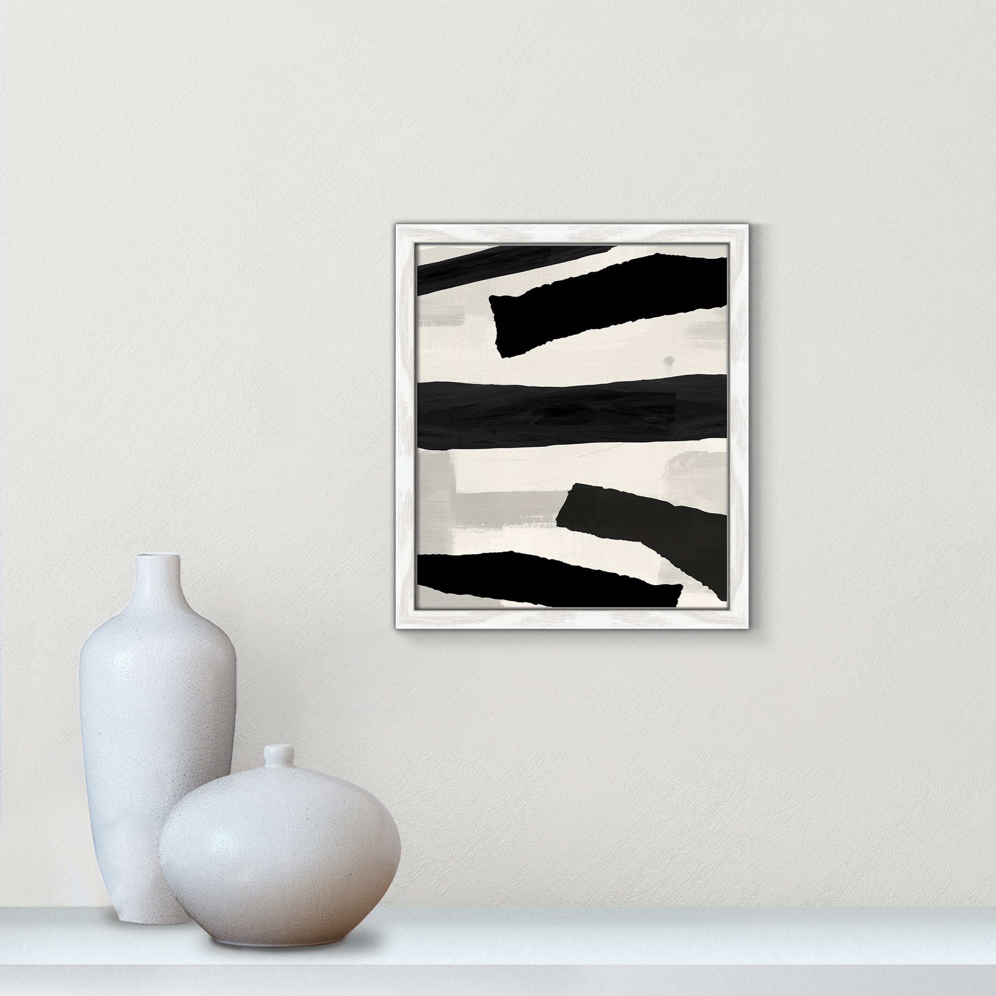 Mountain Paths I By Susan Jill - Framed Art Full Bleed, White, 15" H x 13" W x 0.75" D
