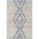 Andersonville flatwoven geometric pattern blue / ivory