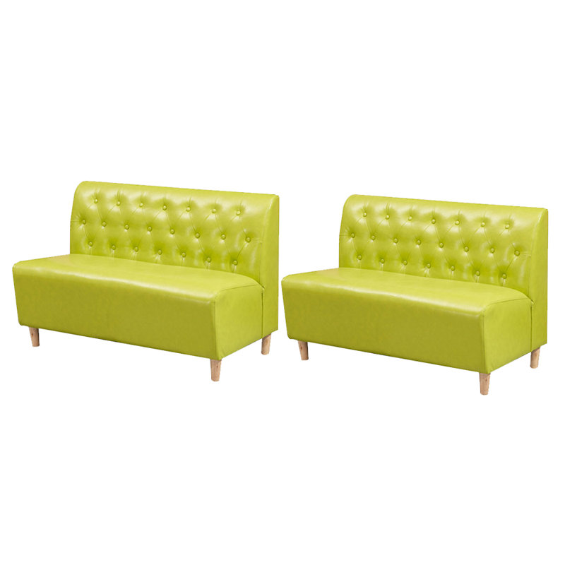 Banc rembourré en similicuir, Vert