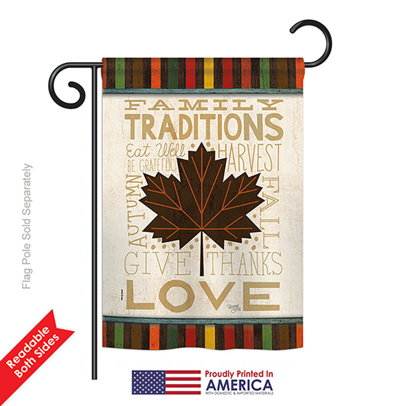 Drapeau de jardin en polyester 18,5 x 13 po Fall