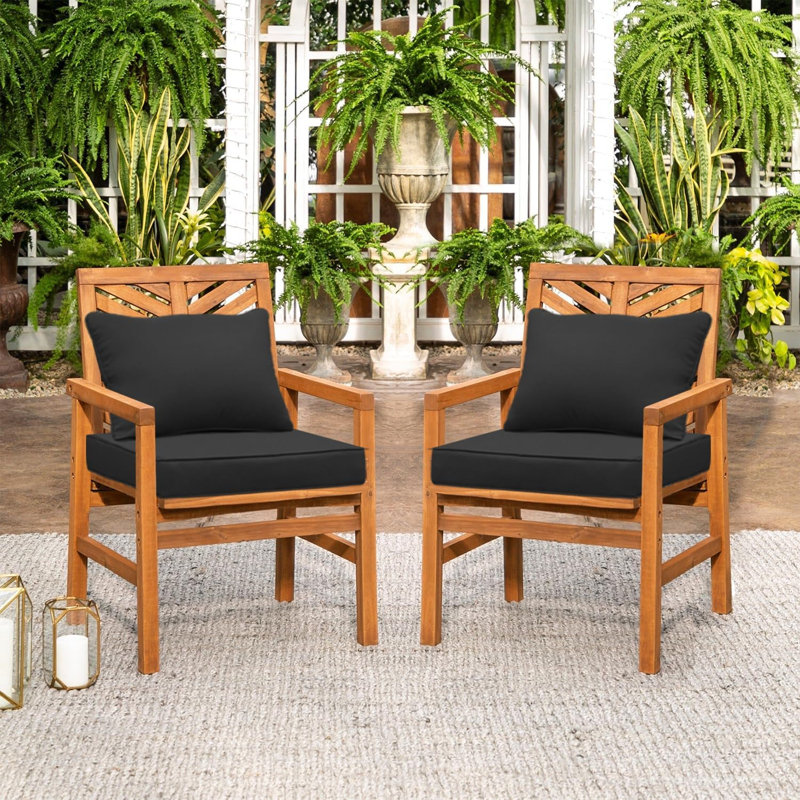 24x24 Inch Water-Resistant and Fade-Resistant Outdoor Back Pillows with Zipper for Patio Furniture, Dining Chairs and Sectional Sofas