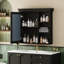 Black Wall-Mounted Bathroom Medicine Cabinet with Mirror & Over-Toilet Storage Organizer