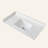 43 Inch Marble Vanity Top, White Vanity Top With Pre-Drilled Faucet Holes, Bathroom Vanity Top With Undermount Rectangular Middle Sink And 4" Height Backsplash,  Bianco Carrara Venato-108674930