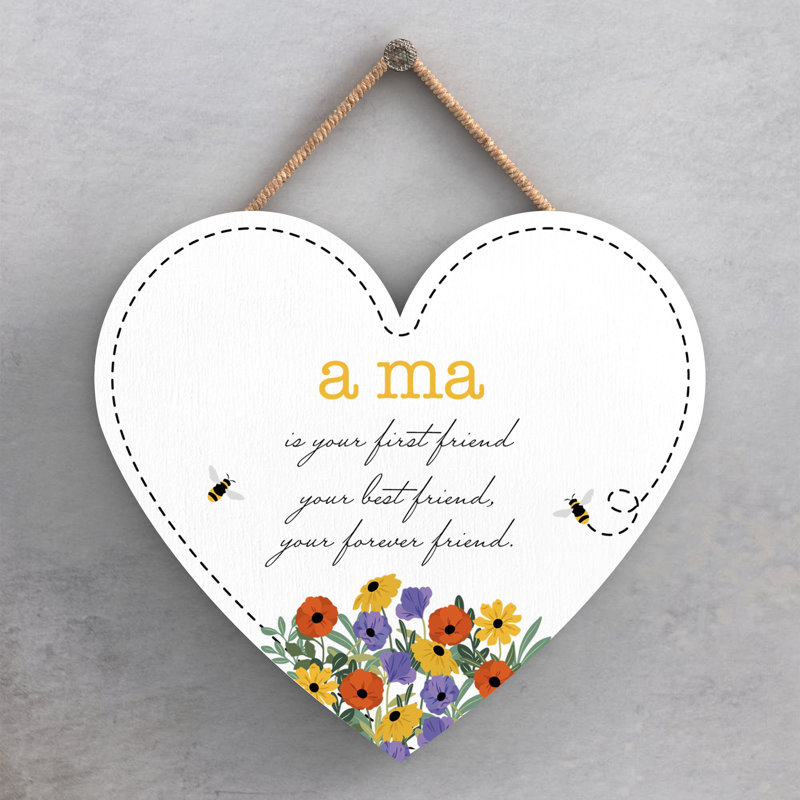 Words And Text Wall Decor, 10cm H x 9cm W x 0.5cm D