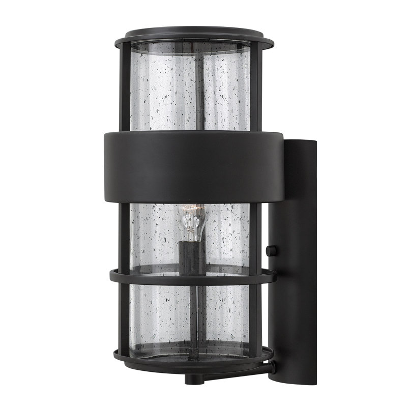 Plafonnier encastré d'extérieur Saturn 1, Noir satiné, H 20,3 po x l 10 po x P 11,5 po, 100 W moyen