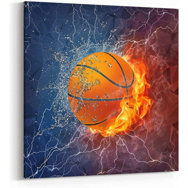 «Basketball», impression sur toile tendue, H 24 po x l 24 po x P 3 po