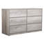 Commode de rangement grise à 6 tiroirs avec grands bacs en tissu | Idée de cadeau-1224293499