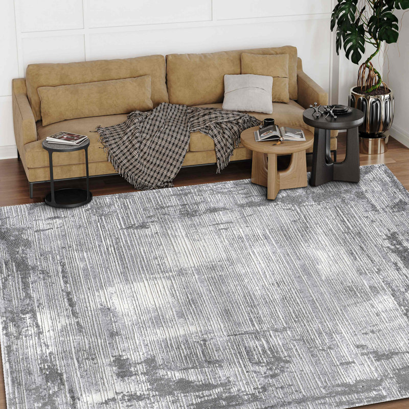 Tapis gris et multicolore 7 pi 8 po x 10 954 po, Rectangle 9 pi 5 po x 12 pi 5 po